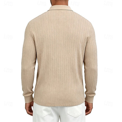 Rhett | Textured Quarter-Zip Polo Shirt 3