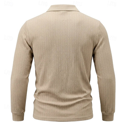 Rhett | Textured Quarter-Zip Polo Shirt 5