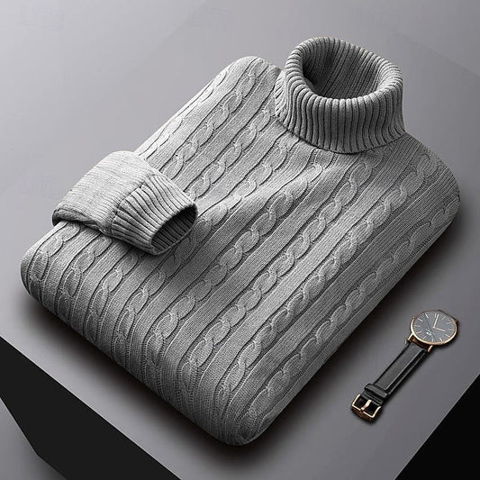 Rhys | Cable Knit Turtleneck Sweater 0