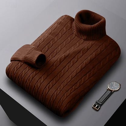 Rhys | Cable Knit Turtleneck Sweater 10