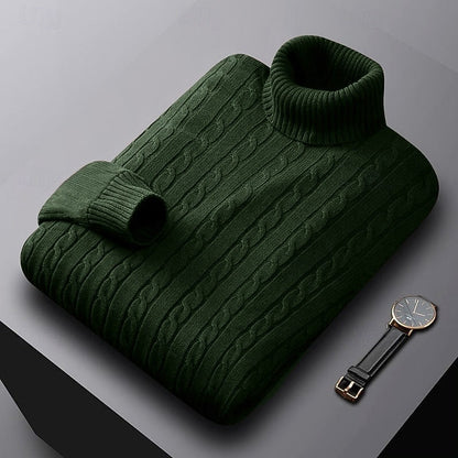 Rhys | Cable Knit Turtleneck Sweater 12