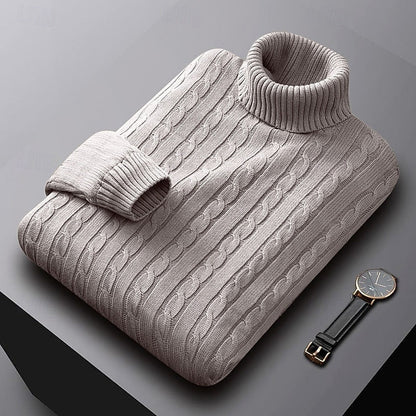 Rhys | Cable Knit Turtleneck Sweater 2