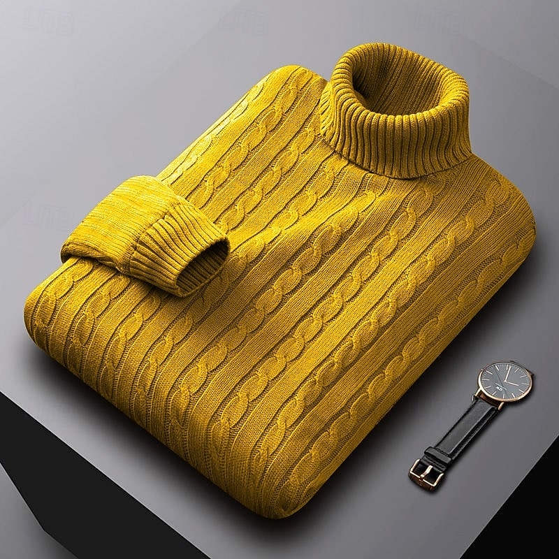 Rhys | Cable Knit Turtleneck Sweater 3