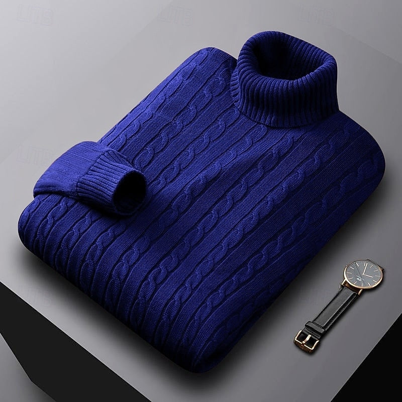 Rhys | Cable Knit Turtleneck Sweater 6