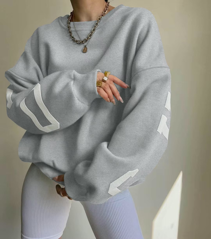 Women's Sweatshirt – Oversized Graphic Crewneck