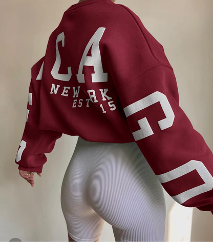 Women's Sweatshirt – Oversized Graphic Crewneck