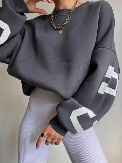 Women's Sweatshirt – Oversized Graphic Crewneck