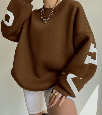 Women's Sweatshirt – Oversized Graphic Crewneck
