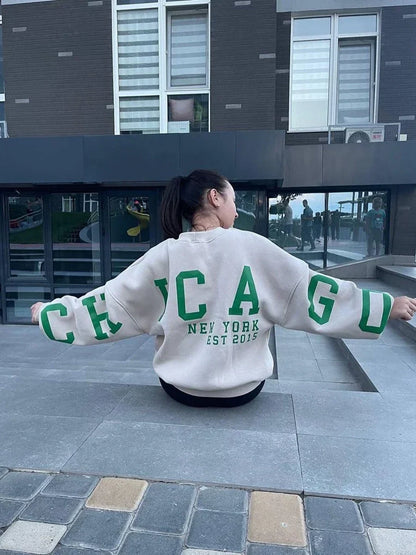 Women's Sweatshirt – Oversized Graphic Crewneck