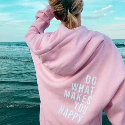 Women's Hoodie – Slogan Back Print, Relaxed Fit