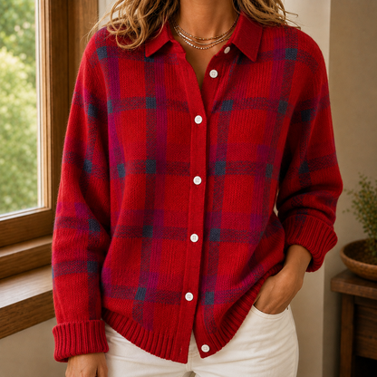 Sabina Plaid Sweater 3