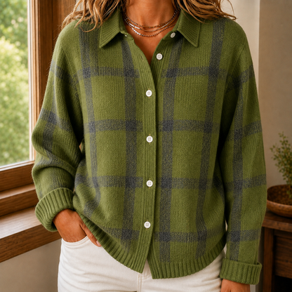 Sabina Plaid Sweater 4