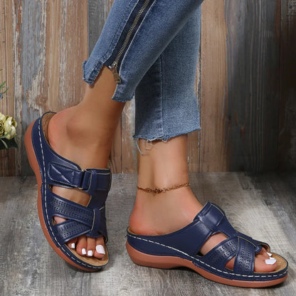 Women's Wedge Sandals with Adjustable Straps