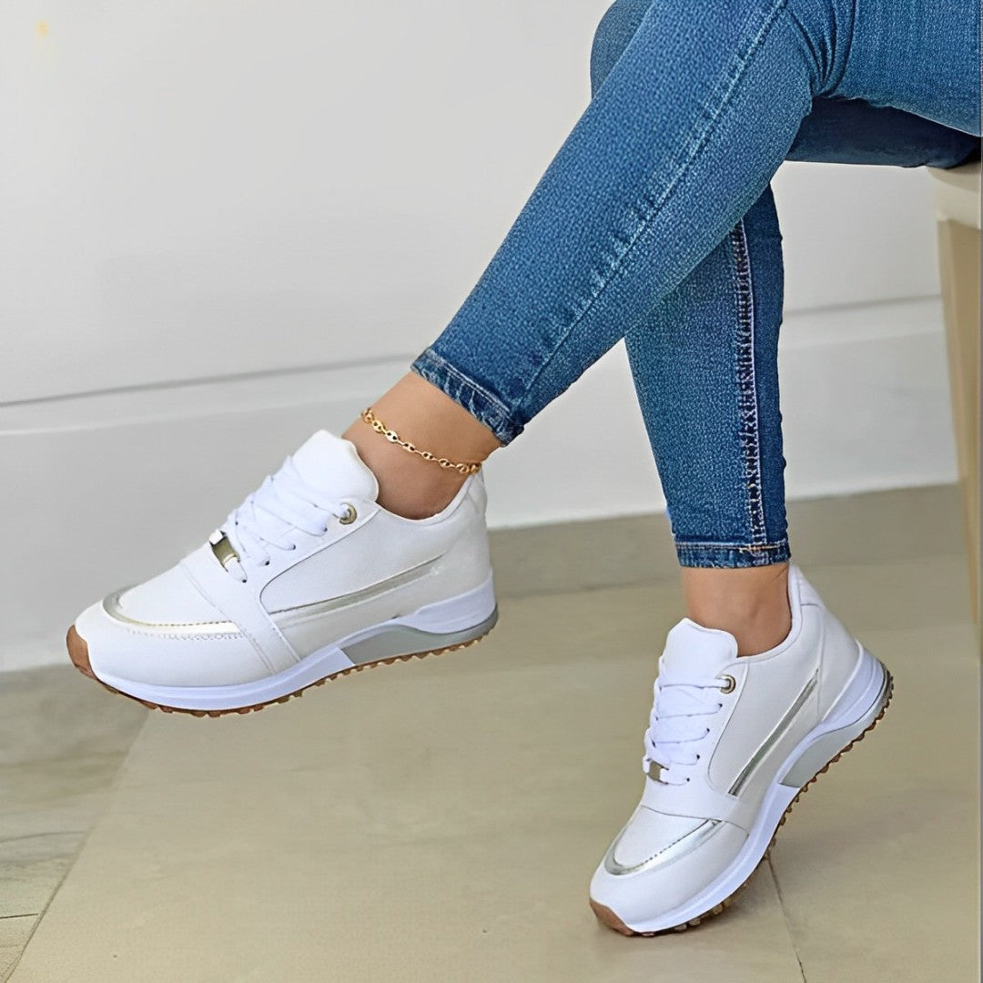Serena Women's Sneakers | Cushioned Comfort, Metallic Accents 2