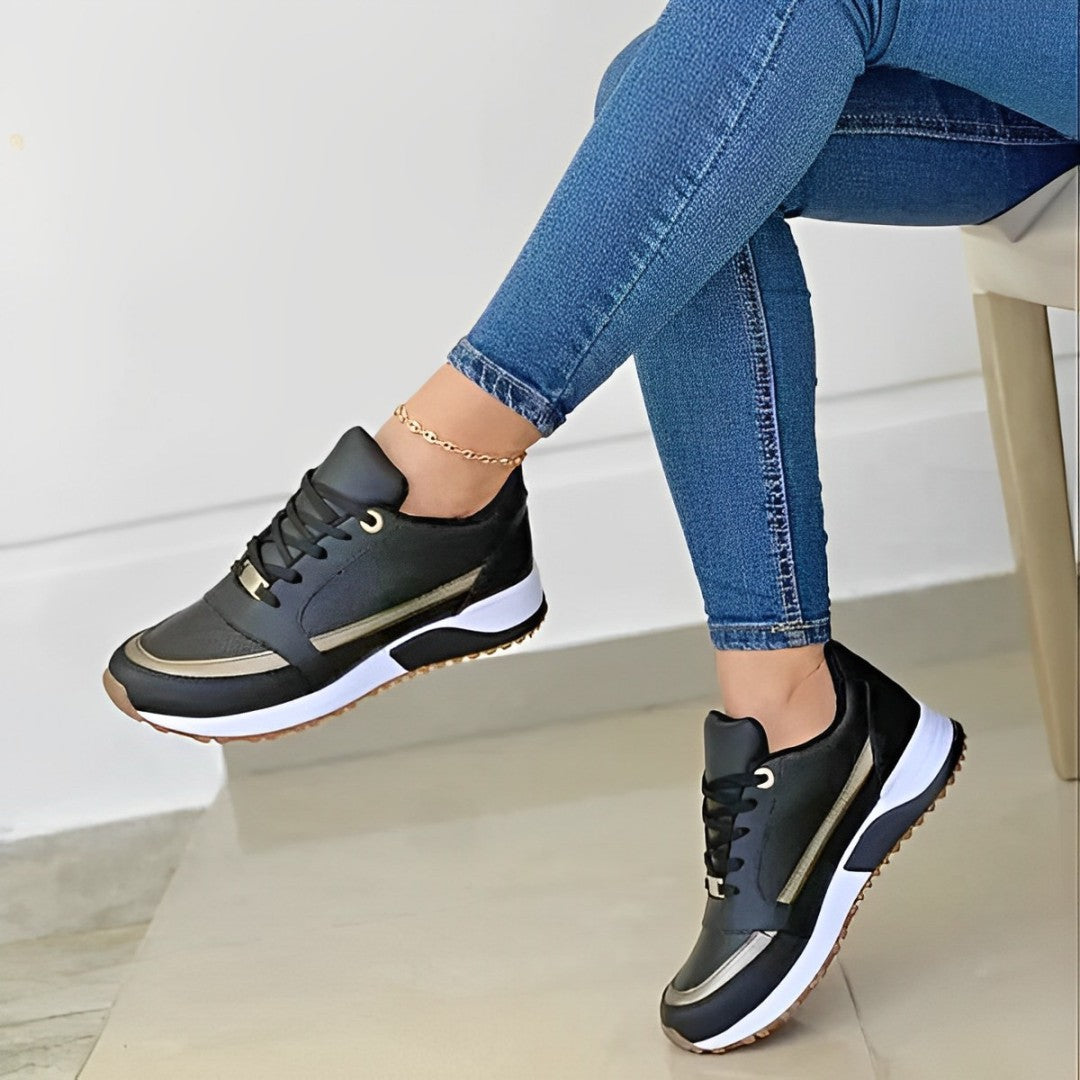 Serena Women's Sneakers | Cushioned Comfort, Metallic Accents 3