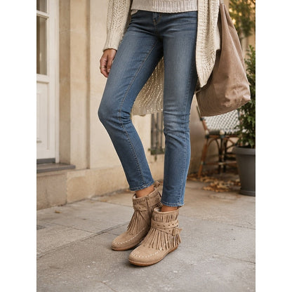 Susannah | Fringe Moccasin Ankle Boots 1