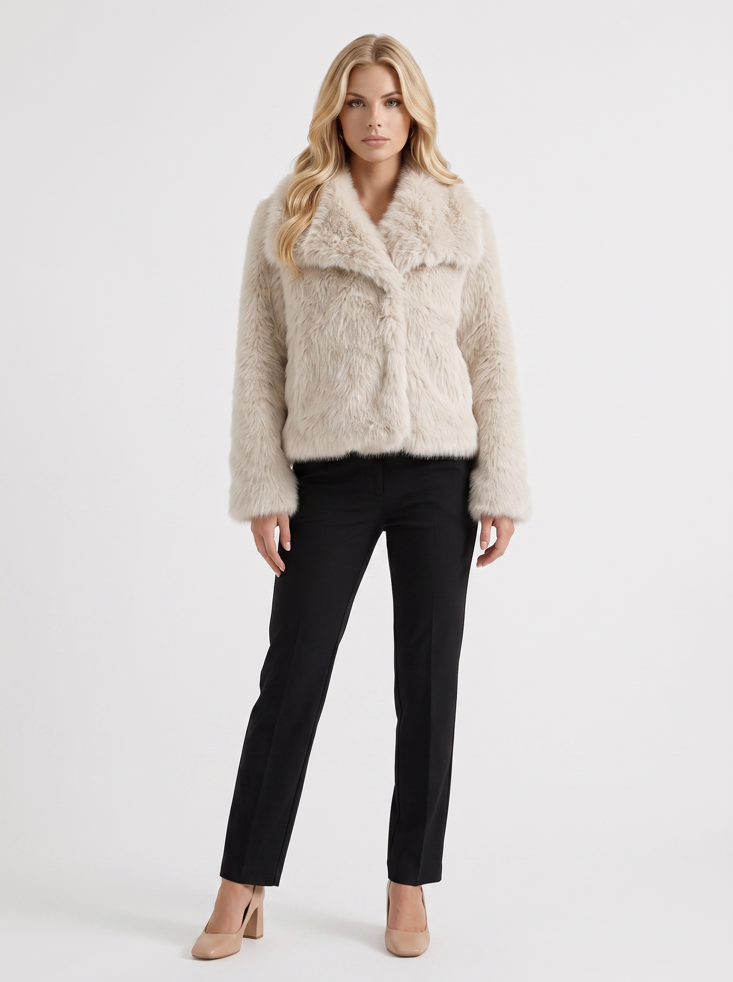 Talia Shaggy Jacket - Off White 0