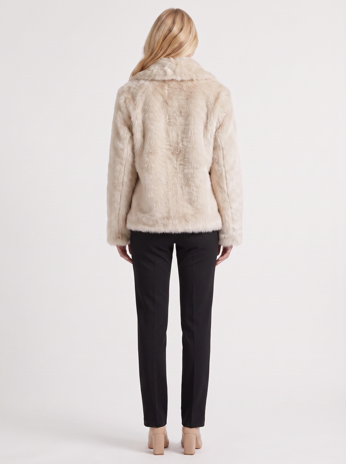 Talia Shaggy Jacket - Off White 4