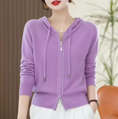 Tavira Knitted Cashmere Hoodie 0