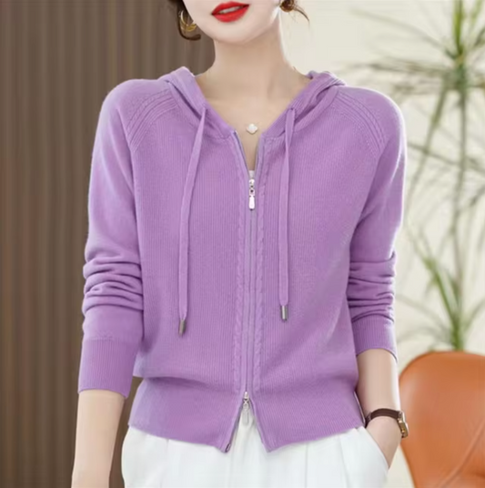 Tavira Knitted Cashmere Hoodie 0