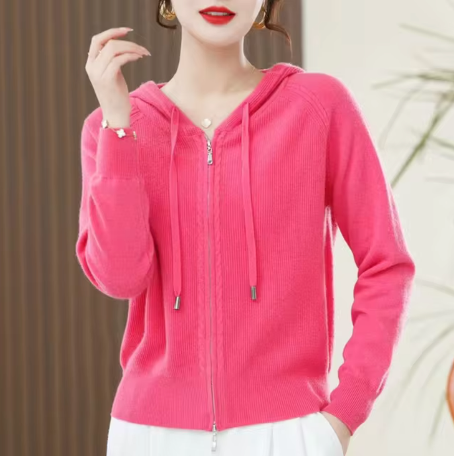 Tavira Knitted Cashmere Hoodie 1