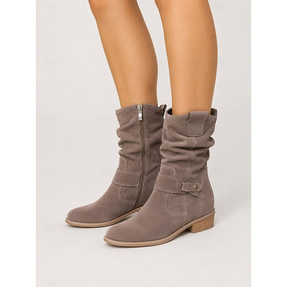 Tessa | Slouchy Buckle Ankle Boots 10