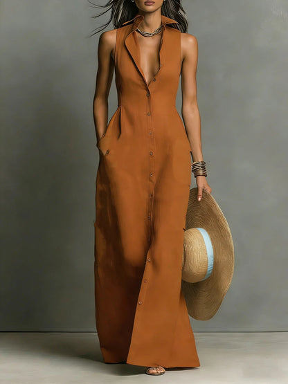 Valeria Elegant Lapel Shirt Dress 6