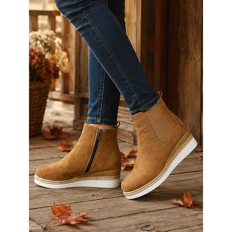 Vera | Cozy Wedge Ankle Boots 1