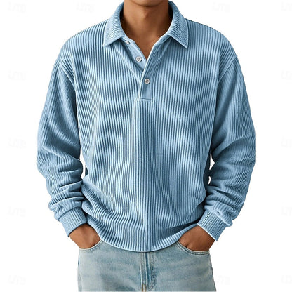 Wallace | Textured Long-Sleeve Polo Shirt 4