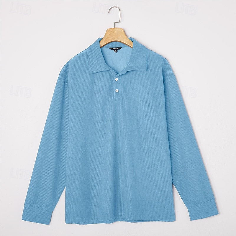 Wallace | Textured Long-Sleeve Polo Shirt 6