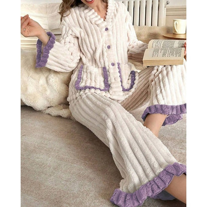 Winifred | Cozy Ruffle-Trim Two-Piece Set 0