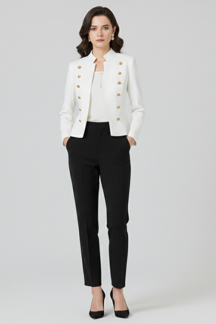 Women’s Blazer with Stand Collar and Button Detailing 5