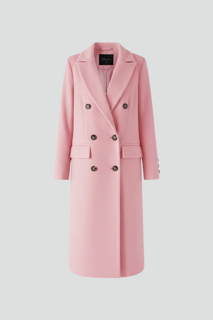 Women’s Coat with Lapel Collar and Button Fastening 1