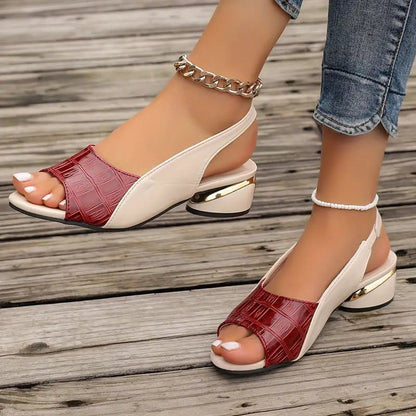 Women's High Heel Sandals - Elegant Leather Sandals, Comfort and Style for Every Occasion 1
