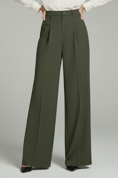 Women’s Palazzo Trousers with Front Pleats and Back Pockets 10