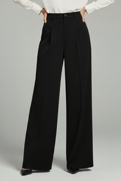 Women’s Palazzo Trousers with Front Pleats and Back Pockets 8