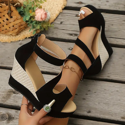 Women's Open Toe Ankle Strap Wedge Sandals