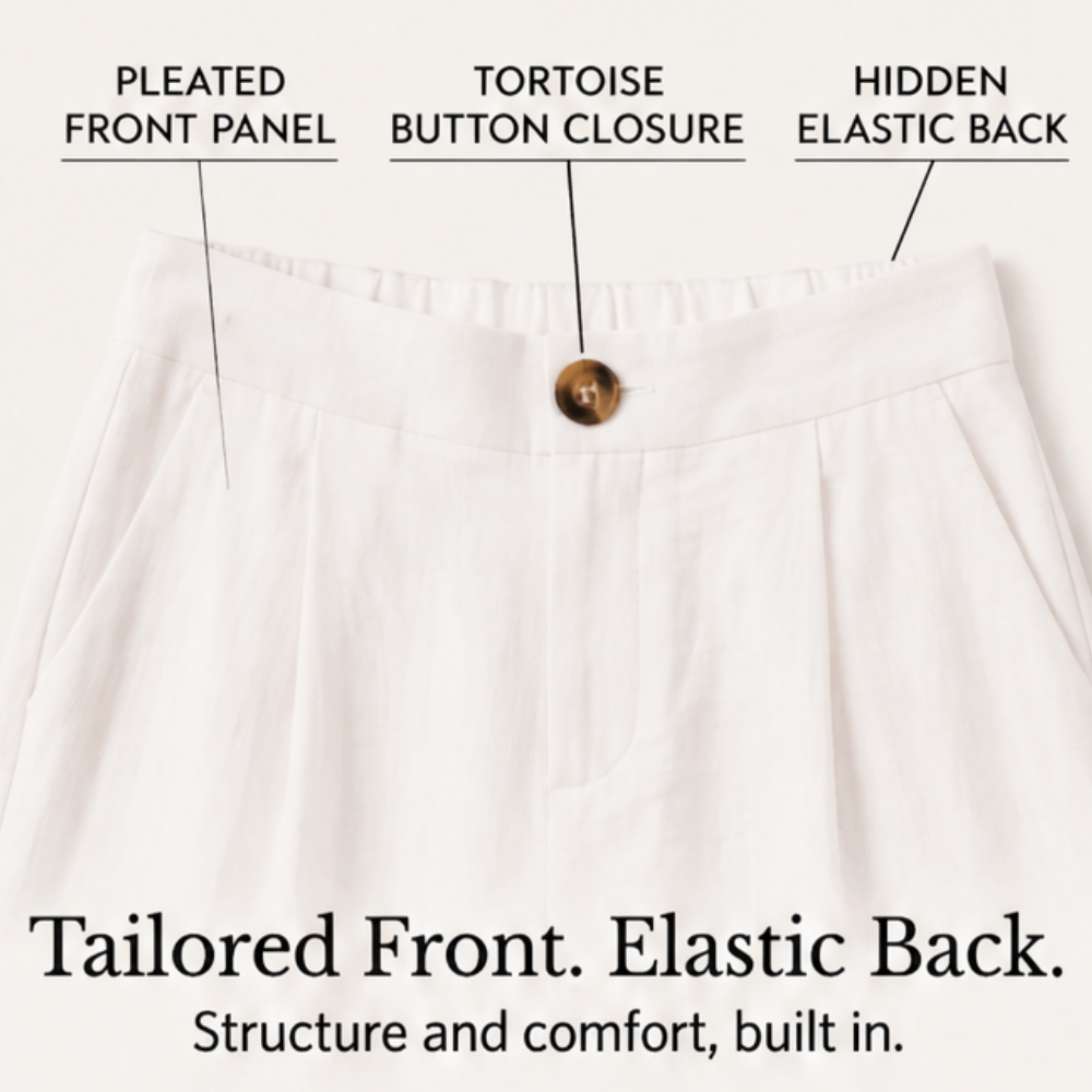 Women's High Waist Pleated Wide Leg Trousers