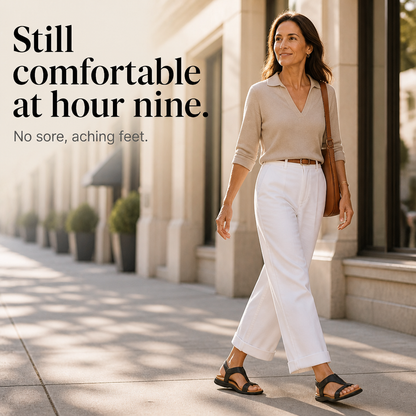 Women's Slingback Sandals – Adjustable Straps, Arch Support