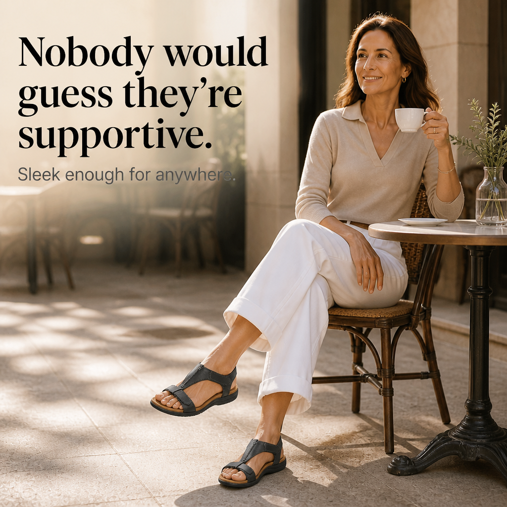 Women's Slingback Sandals – Adjustable Straps, Arch Support