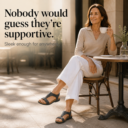 Women's Slingback Sandals – Adjustable Straps, Arch Support