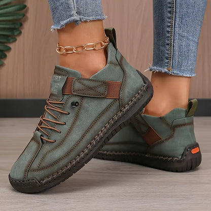 Men's Casual Leather Sneakers with Strap