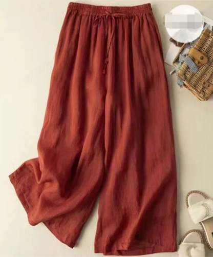 Women's Wide Leg Pants with Elastic Drawstring Waist