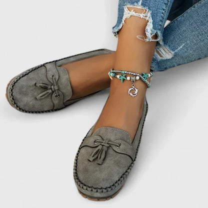 Women's Suede Slip-On Loafers with Tassels