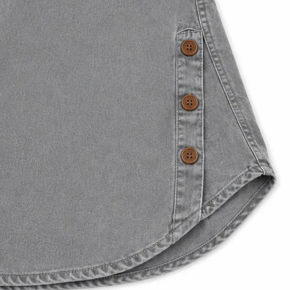 Women's Henley Tunic Top with Side Buttons