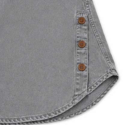Women's Henley Tunic Top with Side Buttons