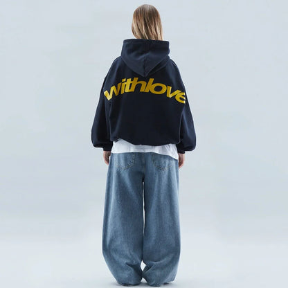 Women's Hoodie – Graphic Print, Cotton Blend