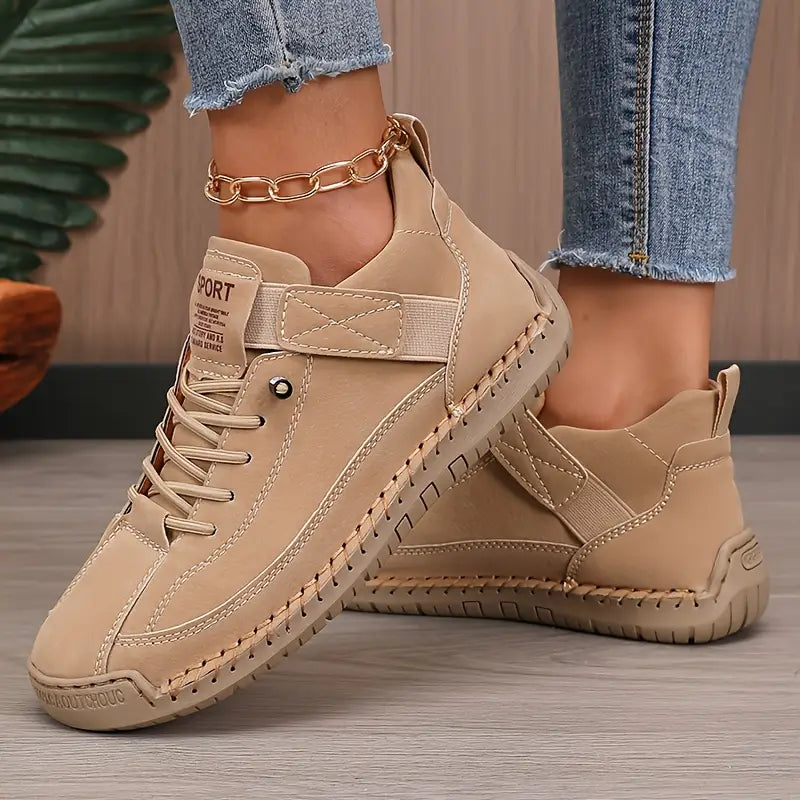Men's Casual Leather Sneakers with Strap