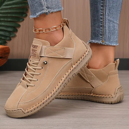 Men's Casual Leather Sneakers with Strap