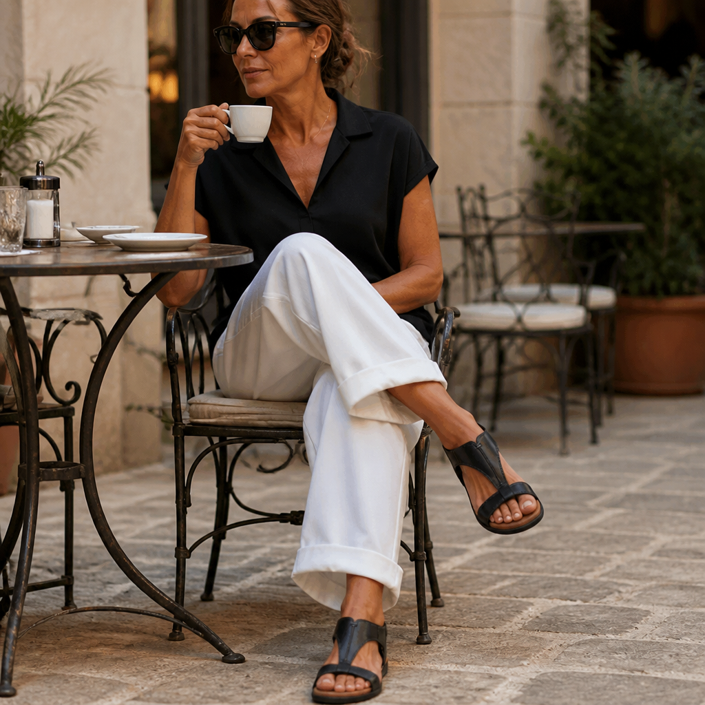 Women's Slingback Sandals – Adjustable Straps, Arch Support